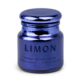 CHROMA 2.5 OZ COBALT METALLIC ETCHED GLASS W/ LID - LIMON, CHR0202