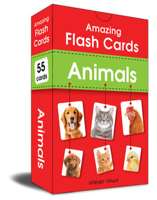 Amazing Flash Cards Animals: Early Development of Preschool Toddler (55 Cards) by Wonder House Books, 9789388810715