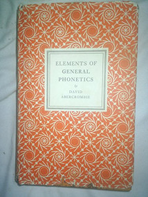Elements of General Phonetics by David Abercrombie, 9780852244517