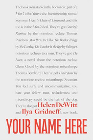 Your Name Here by Helen DeWitt, Ilya Gridneff, 9781628976267