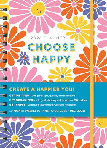 2026 Choose Happy Planner (August 2025-December 2026) by Sourcebooks, 9781464229596