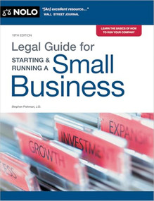 Legal Guide for Starting & Running a Small Business - 9781413333077 by Editors of Nolo, 9781413333077