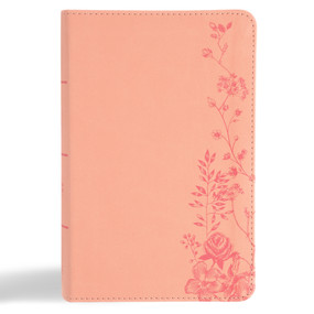 CSB Single-Column Compact Bible, Digital Study Edition, Blush Floral LeatherTouch by CSB Bibles by Holman, 9798384533443