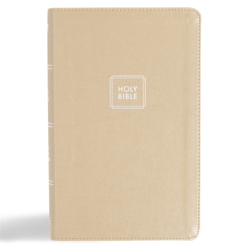 KJV Single-Column Personal Size Bible, Gold LeatherTouch by Holman Bible Publishers, 9798384533566