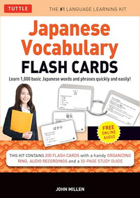 Japanese Vocabulary Flash Cards Kit by John Millen, Tuttle Studio, 9784805319789