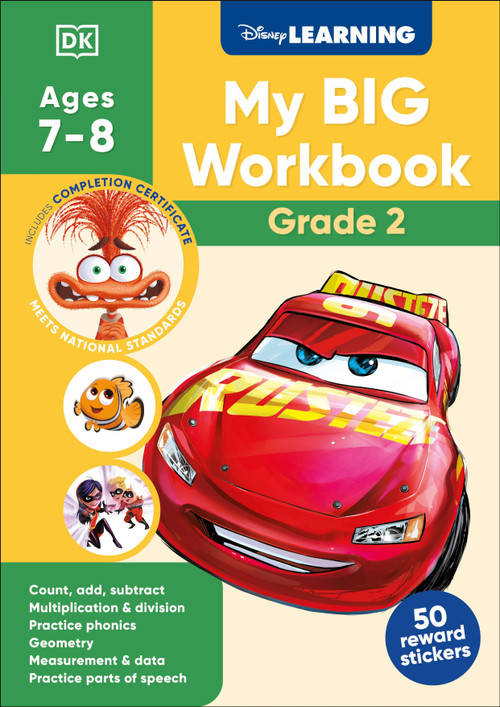 Disney Learning Big Workbook Grade 2 (Math & English Workbook for Kids Aged 7-9, Curriculum-Based) by DK, 9798217128297