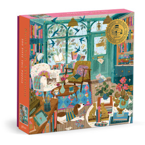 Bookshop Afternoon 500 Piece Foil Puzzle by Galison Galison, 9780735386808