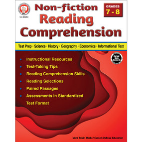 Nonfiction Reading Comprehension Workbook, Grades 7 - 8 by Schyrlet Cameron, 9781622239085