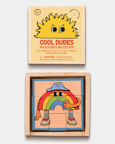 Cool Dudes Art Blocks - 25 Piece Wooden Puzzle Set for Kids by Journey of Something, 9781488969713