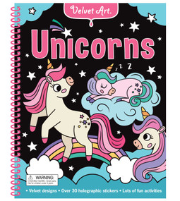 Velvet Art: Unicorns (Activity Book with Velvet Coloring Pages and Holographic Stickers) by Lake Press, 9780655238447