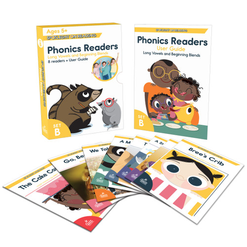 Spotlight on Reading Phonics Readers Set B (Long Vowels and Beginning Blends) by Carson Dellosa Eduation, 9781483873817