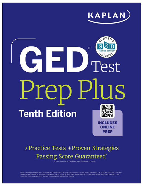 GED Test Prep Plus, Tenth Edition (2026): Includes a Diagnostic Pretest, 2 Full Length Practice Tests, 1000+ Practice Questions, and 60+ Online Videos by Kaplan Test Prep, Caren Van Slyke, 9781506298764