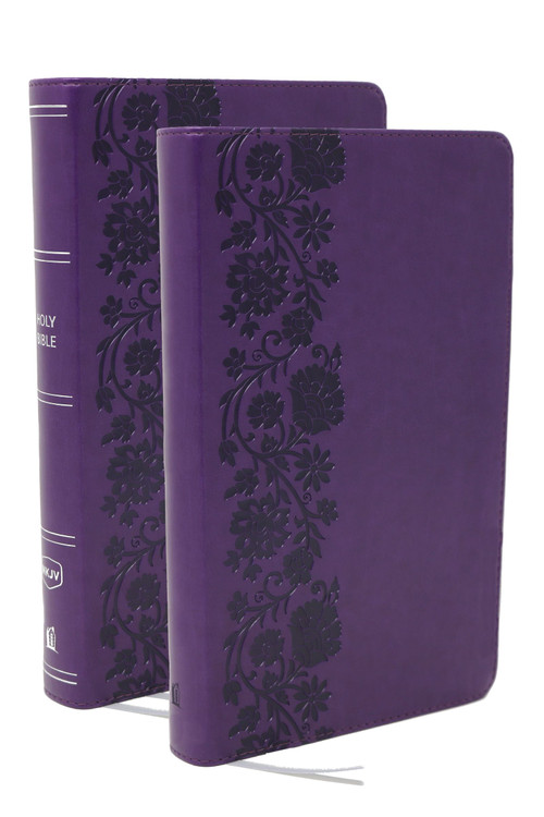 NKJV Bible + Journal Set: Personal Size, Large Print Bible with Cross-References, Purple Leathersoft, 9781400350476