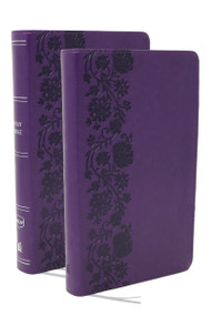 NKJV Bible + Journal Set: Personal Size, Large Print Bible with Cross-References, Purple Leathersoft, 9781400350476