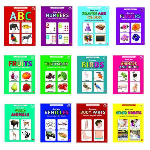 Interactive Picture Book Collections (Set of 12 Books) by Moonstone, 9789355206275