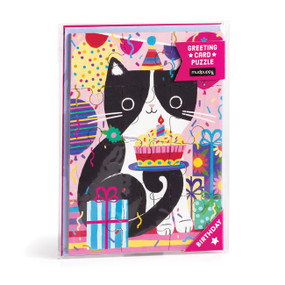 Purr-fect Cat Birthday Greeting Card Puzzle by Mudpuppy, 9780735386228