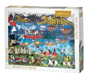 Battle of Malibu (In Three Parts) 1795 (Part One, See Battle. Little Red Corvette. 1000 Piece Puzzle) by Umar Rashid, 9781959407164