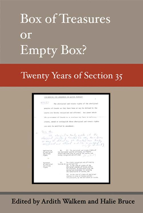 Box of Treasures or Empty Box? (Twenty Years of Section 35) by Ardith Walkem, Halie Bruce, 9781894778138