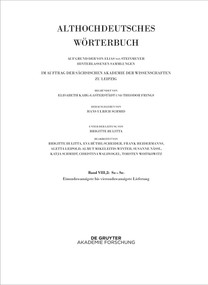 Band VIII,2: So - Sz- 21.-24. Lieferung (German Edition) by Hans Ulrich Schmid, 9783111620961