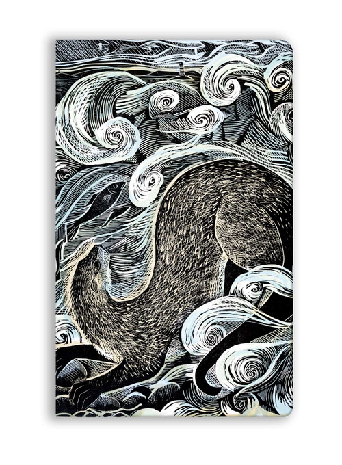 Angela Harding: Shetland Otter, Shetland Sea (Soft Touch Journal) by Flame Tree Studio, 9781835625859