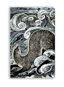 Angela Harding: Shetland Otter, Shetland Sea (Soft Touch Journal) by Flame Tree Studio, 9781835625859