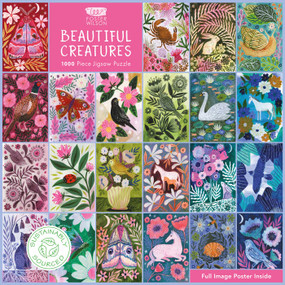 Adult Sustainable Jigsaw Puzzle Lee Foster-Wilson: Beautiful Creatures (1000-pieces. Ethical, Sustainable, Earth-friendly) by Flame Tree Studio, 9781835625880