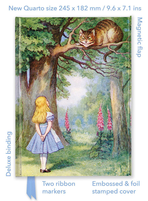 John Tenniel: Alice and the Cheshire Cat (Foiled Quarto Journal) by Flame Tree Studio, 9781835625903