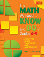 The Math We Need to Know and Do in Grades 6-9 (Concepts, Skills, Standards, and Assessments) by Pearl Gold Solomon, 9781412917261