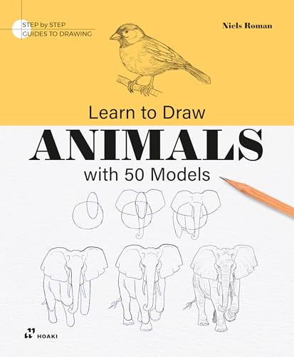 Learn to Draw Animals with 50 Models by Niels Roman, 9788410650633