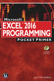 Microsoft Excel 2016 Programming Pocket Primer by Julitta Korol, 9781942270829