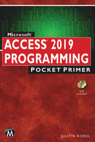 Microsoft Access 2019 Programming Pocket Primer by Julitta Korol, 9781683924098