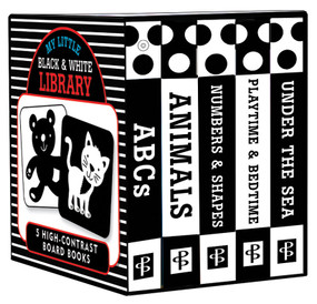 My Little Black and White Board Book Library - Set of 5 High Contrast Board Books by Simon Abbott, 9781441346353
