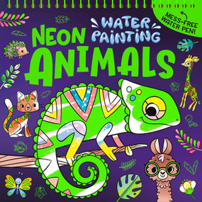 Neon Water Painting Animals (Mess Free Activity Book) by IglooBooks, Katie  Wood, 9781839037092