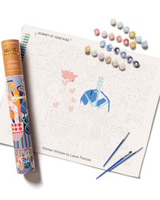 Kitchen Window Paint by Numbers Kit & Canvas - DIY Adult Craft Kit - Artist Designed by Journey of Something, Laura Thomas, 9781488969119