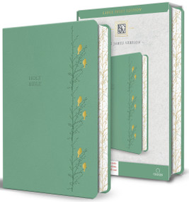 KJV Holy Bible, Large Print Medium Format, Green with Birds Faux Leather w/ Ribbon Marker, Red Letter by KING JAMES VERSION, 9798890984630