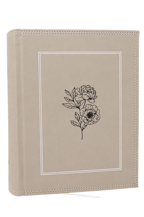 NKJV, Journal the Word Bible: Reflect, Journal or Create Art Next to Your Favorite Verses (Stone Leathersoft over board, Red Letter, Comfort Print), 9781400352319