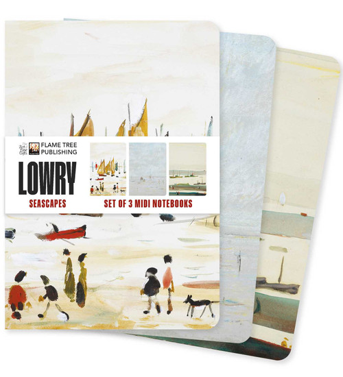 L.S. Lowry: Seascapes Set of 3 Midi Notebooks by Flame Tree Studio, 9781835626177