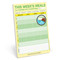 This Week's Meals Big & Sticky Notepad - Sticky Meal Planner Pad (40 Sheets, 9.75 x 7-inches) by Knock Knock, 9781683494188