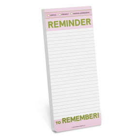 Reminder to Remember Make-a-List Pad by Knock Knock, 9781683494256