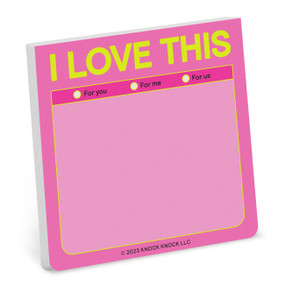 I Love This Sticky Notes by Knock Knock, 9781683494270