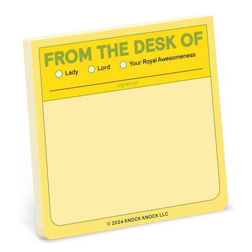 From the Desk Of Sticky Note by Knock Knock, 9781683494508