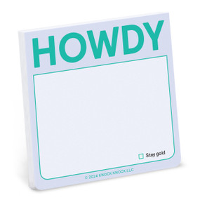 Howdy Sticky Note by Knock Knock, 9781683494553