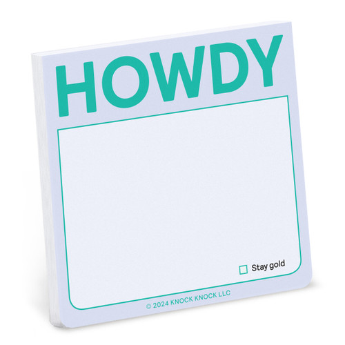 Howdy Sticky Note by Knock Knock, 9781683494553
