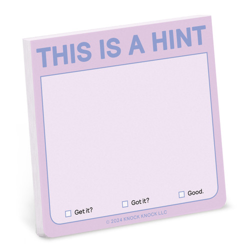 This Is a Hint Sticky Note by Knock Knock, 9781683494560