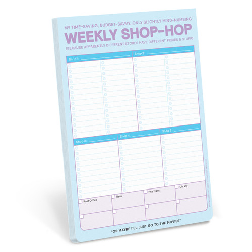 Weekly Shop-Hop Pad with Magnet by Knock Knock, 9781683494584