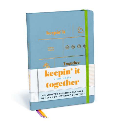 Keepin' It Kinda, Sorta Together Large Hardcover Planner (Undated 12-Month Planner) by Knock Knock, 9781683494928