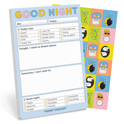 Good Night Playtime Pad with Sticker Sheet by Knock Knock Kids, Knock Knock, 9781683495048
