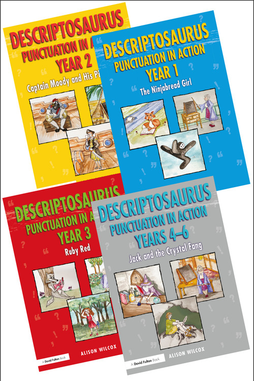 Descriptosaurus Punctuation in Action 4 Book Bundle by Alison Wilcox, Adam Bushnell, 9781041090311