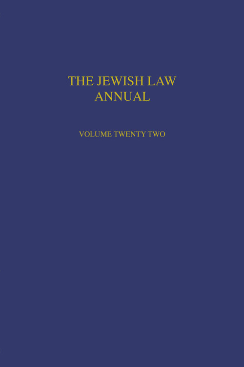 The Jewish Law Annual Volume 22 by Benjamin Porat, David C. Flatto, 9781032610887