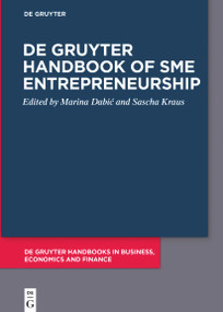 De Gruyter Handbook of SME Entrepreneurship by Marina Dabić, Sascha Kraus, 9783112213889